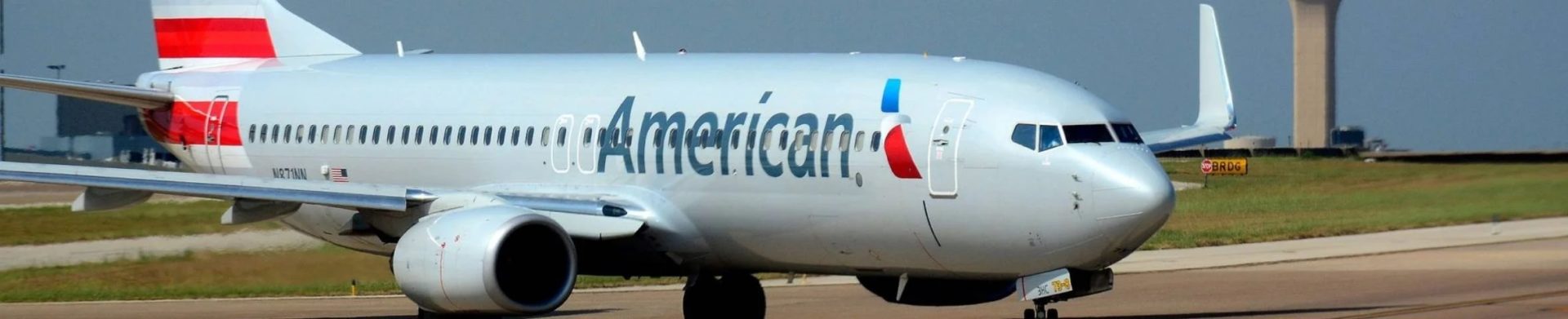 American Airlines plane on the runway