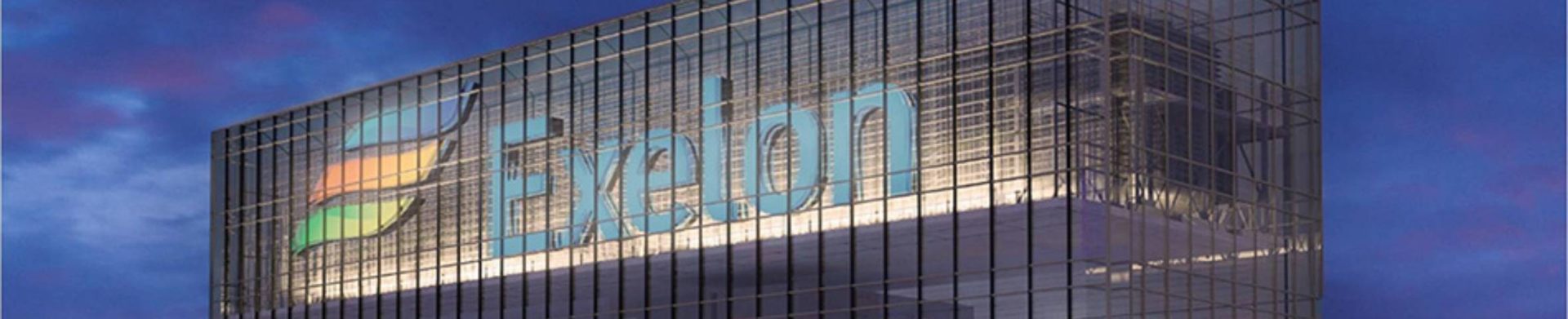 Exelon company logo on a building