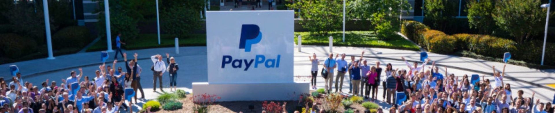 PayPal office with staff outside