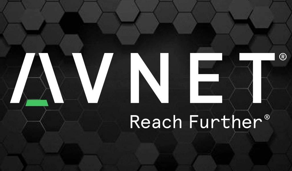 the Avnet logo on a black background