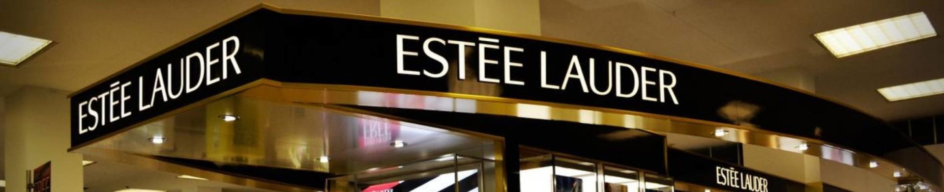 an Estee Lauder store in a mall