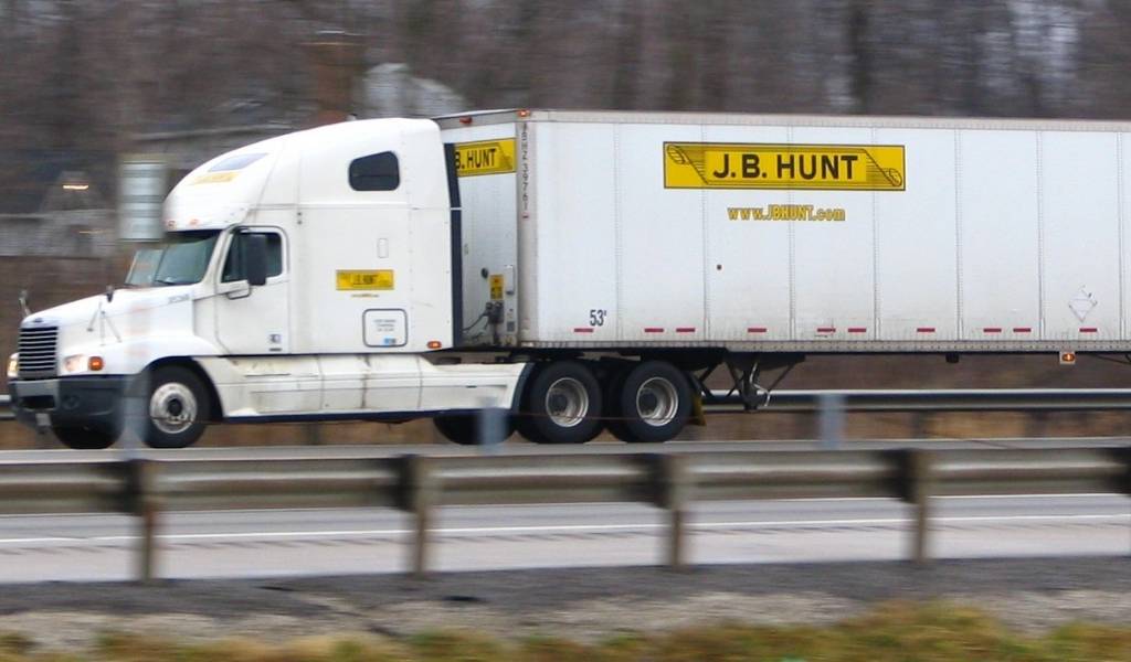 a J.B. Hunt Transport truck