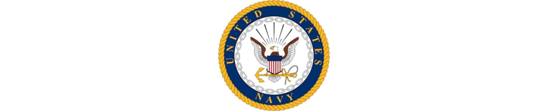 US Navy logo with stylized eagle in center