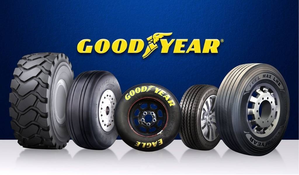 Goodyear tires under the logo