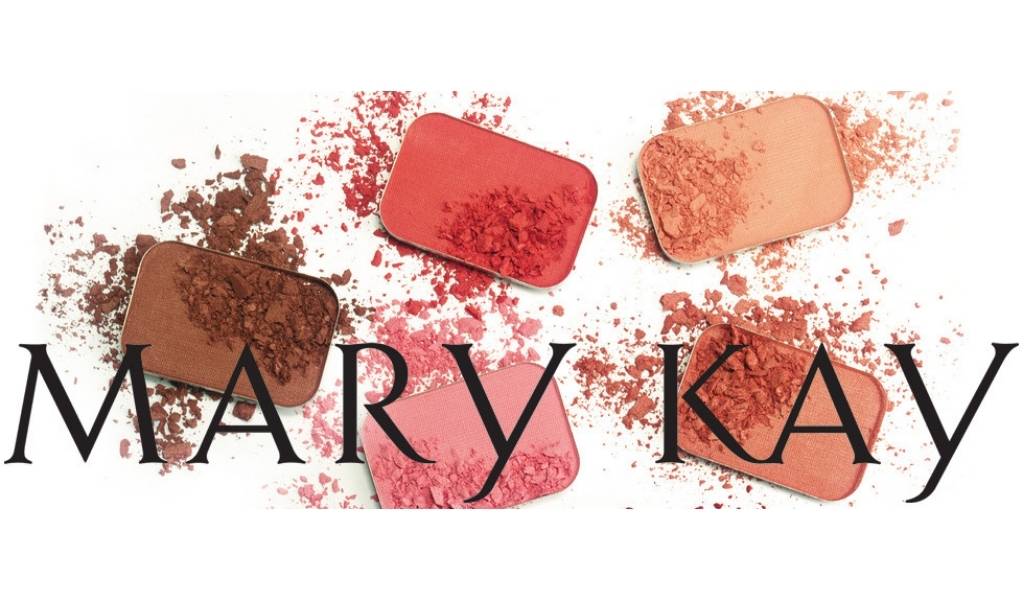 Mary Kay product samples and logo
