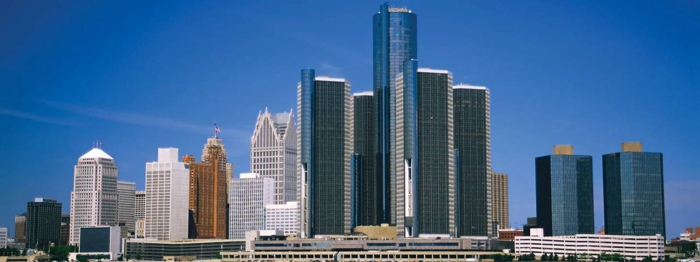 Detroit Michigan cityscape