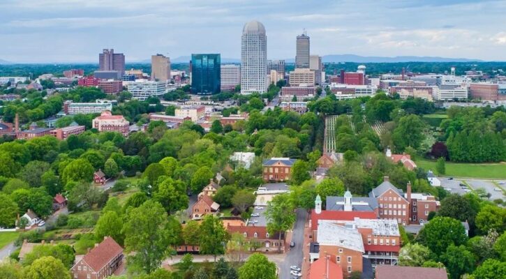 Winston-Salem North Carolina cityscape