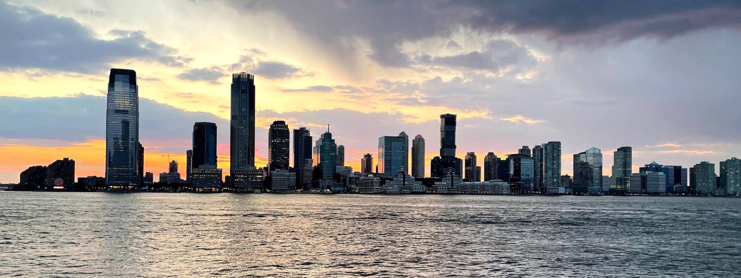 Jersey City cityscape from the water